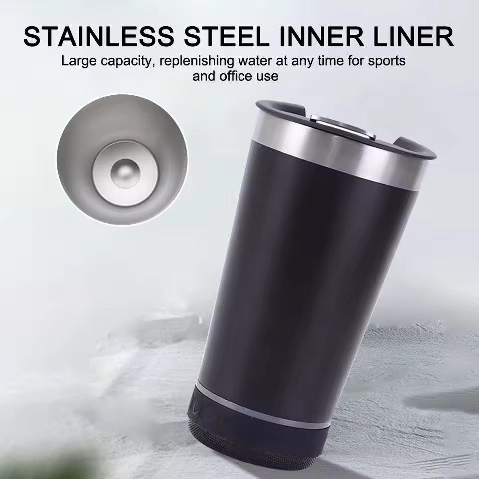 Vaso Térmico con Bocina Bluetooth