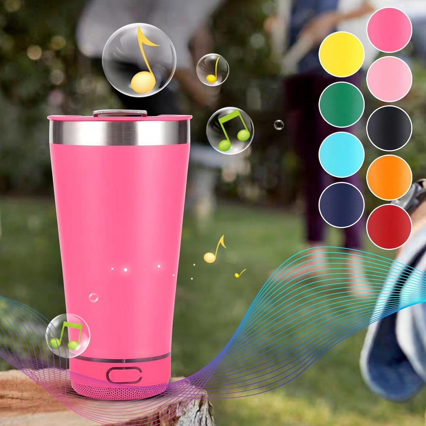 Vaso Térmico con Bocina Bluetooth